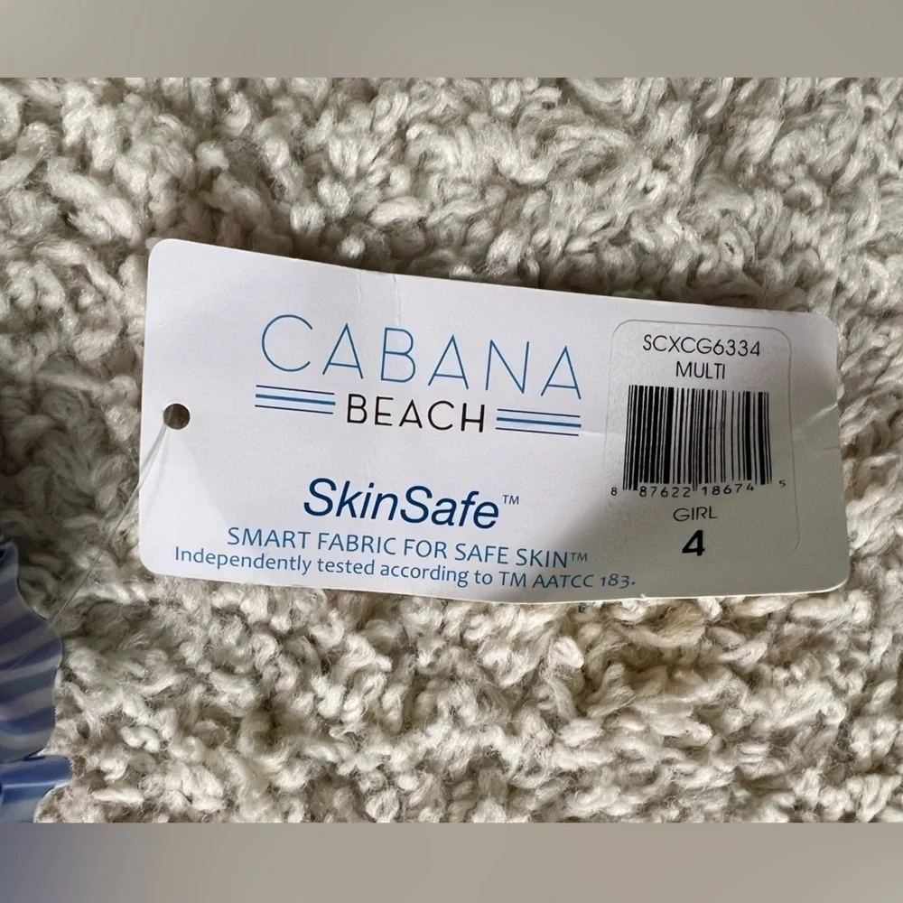 Kids Size 4 Cabana Beach SPF 50 Swim Shirt NWT